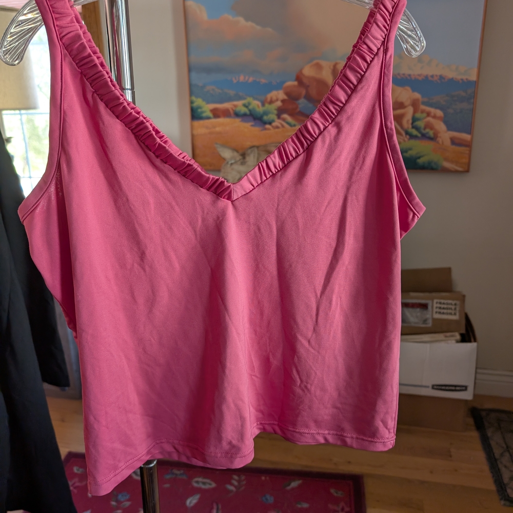 Pink Ruffled Women's Top